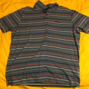 Men’s Oakley blue striped polo